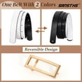 thumbnail image 2 of Skinny Reversible Belts for Women, Two-in-one Women Thin Belt for Dresses Jeans Pants with Gold Buckle, 2 of 6