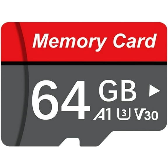 Odrey 64GB Class 10 U3 V30 microSDXC Flash Memory Card for Dash Cam - 100MB/s, Class 10, U3, V30, A1, 4K UHD, Full HD, UHS-I, Micro SD