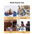 thumbnail image 2 of 15 Inch Round Placemats Set of 4, Navy Blue Christmas Non Slip Heat Insulation PP Table Mats, Snowman Xmas Snowflake Ball Winter Washable Place Mats for Kitchen Dining Party Table Decor, 2 of 7