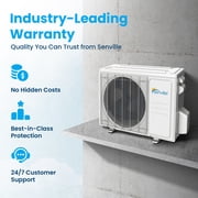 Senville 24000 BTU Mini Split Air Conditioner Heat Pump, LETO Series, 208/230V, Works with Alexa, White