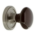 thumbnail image 4 of Nostalgic Warehouse Clabrn_Dp_Nk Brown Porcelain Dummy Door Knob Set - Nickel, 4 of 4