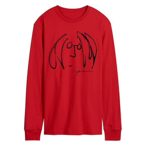 John Lennon - Line Drawing - Men's Long Sleeve Graphic T-Shirt