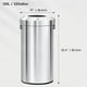 thumbnail image 2 of EKO - cubeta de basura redondo de acero inoxidable de 32 galones, cubeta de basura grande comercial con tapa desmontable y asa de transporte, cubeta de basura de metal cepillado para el hogar,, 2 of 5