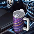 thumbnail image 6 of 40oz Tumbler with Handle and Straw, Vacuum Insulated Stainless Steel Travel Mug, Fits Car Cup Holder, Abstract Colorful Print, 6 of 6