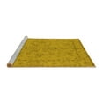 thumbnail image 2 of Ahgly Company Machine Washable Indoor Square Oriental Yellow Traditional Area Rugs, 6' Square, 2 of 4