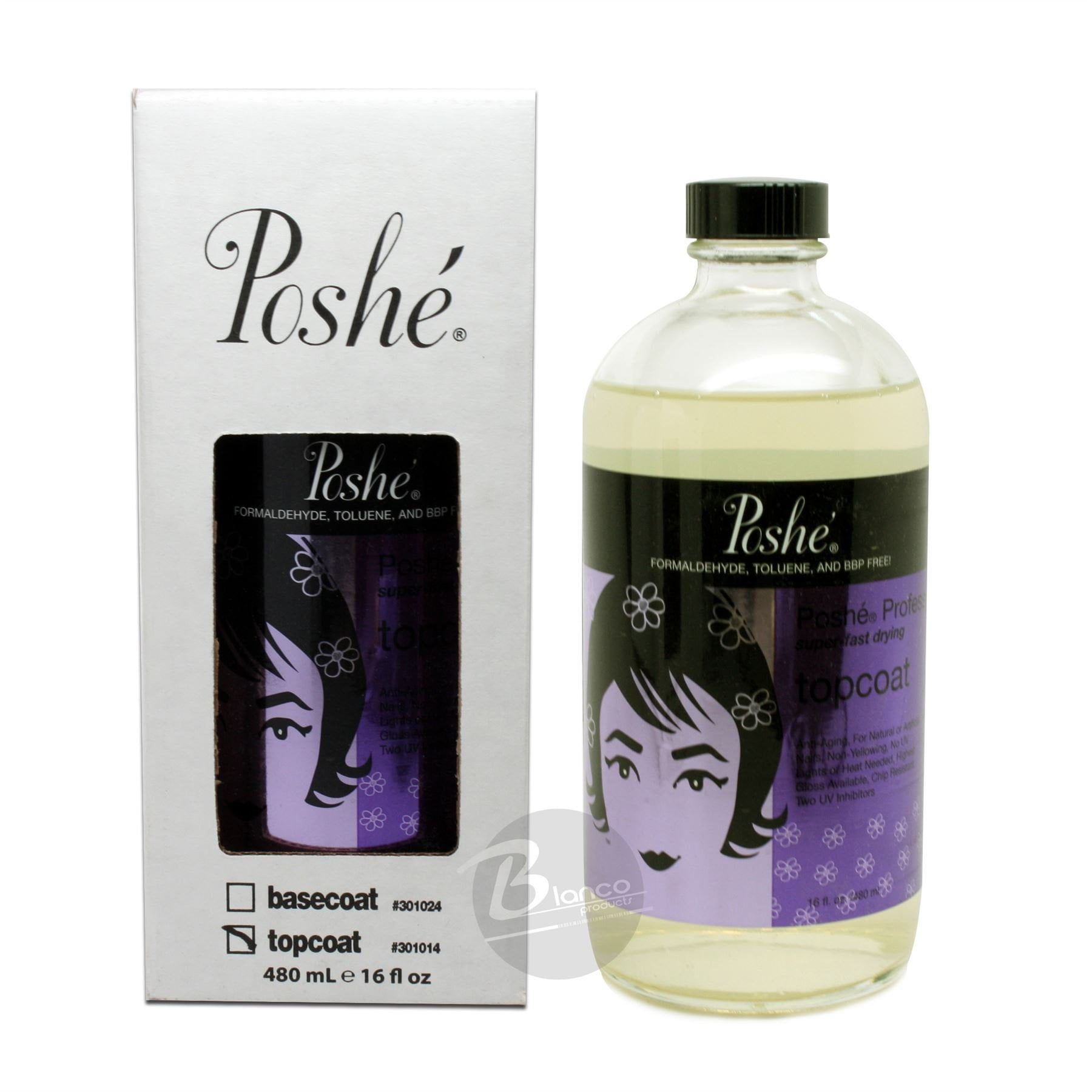 Poshe Fast Dry Base Coat Refill, 16oz. Poshe Fast Dry Base Coat Refill, 16oz.
