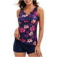 thumbnail image 1 of Bóxer con corte en la espalda y flores multicolor para mujer, traje de baño dividido con tirantes para mujer OAVQHLG3B Store  lin121212, 1 of 4