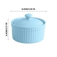 thumbnail image 2 of Fiudx Cuenco Pequeño de Cerámica para Hornear, Pudín, Apto para Horno, Postre, Olla, Vajilla para Hornear, 2 of 6