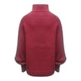 thumbnail image 5 of MaFYtyTPR Winter Sweaters for Women 2025 Women's Casual Solid Long Sleeve Thick Knit Pullover Crewneck Sweater Tops Red L, 5 of 5