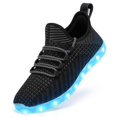 thumbnail image 1 of Zapatos iluminados BosenHulu para mujer y hombre con carga USB LED, 1 of 9