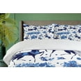 thumbnail image 4 of Ambesonne Horse Duvet Cover Set, Middle Ages Drawings, 2-Calking, Blue Dark Blue White, 4 of 7