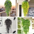 thumbnail image 4 of Deago 3 Pack Artificial Hanging Plants Fake Hanging Flowers Faux Eucalyptus Leaf Greenery Vine UV Resistant Plastic Plant for Home Garden Wedding Party Indoor Outdoor Decor, Black, 4 of 8