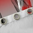 thumbnail image 4 of Feelyou Fashion Stripes Abstract Curtains Pack of 2 (42x84 Each), Modern Striped Art Curtains Blackout, Grey Red Aesthetic Lines Bedroom Curtains, Blackout Curtains Home Decor, 4 of 6