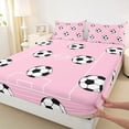 thumbnail image 4 of Erosebridal Soccer Kids Bed Sheets,Football Lovers Ball Games King Sheets For Boys Teens 4pcs, 4 of 6