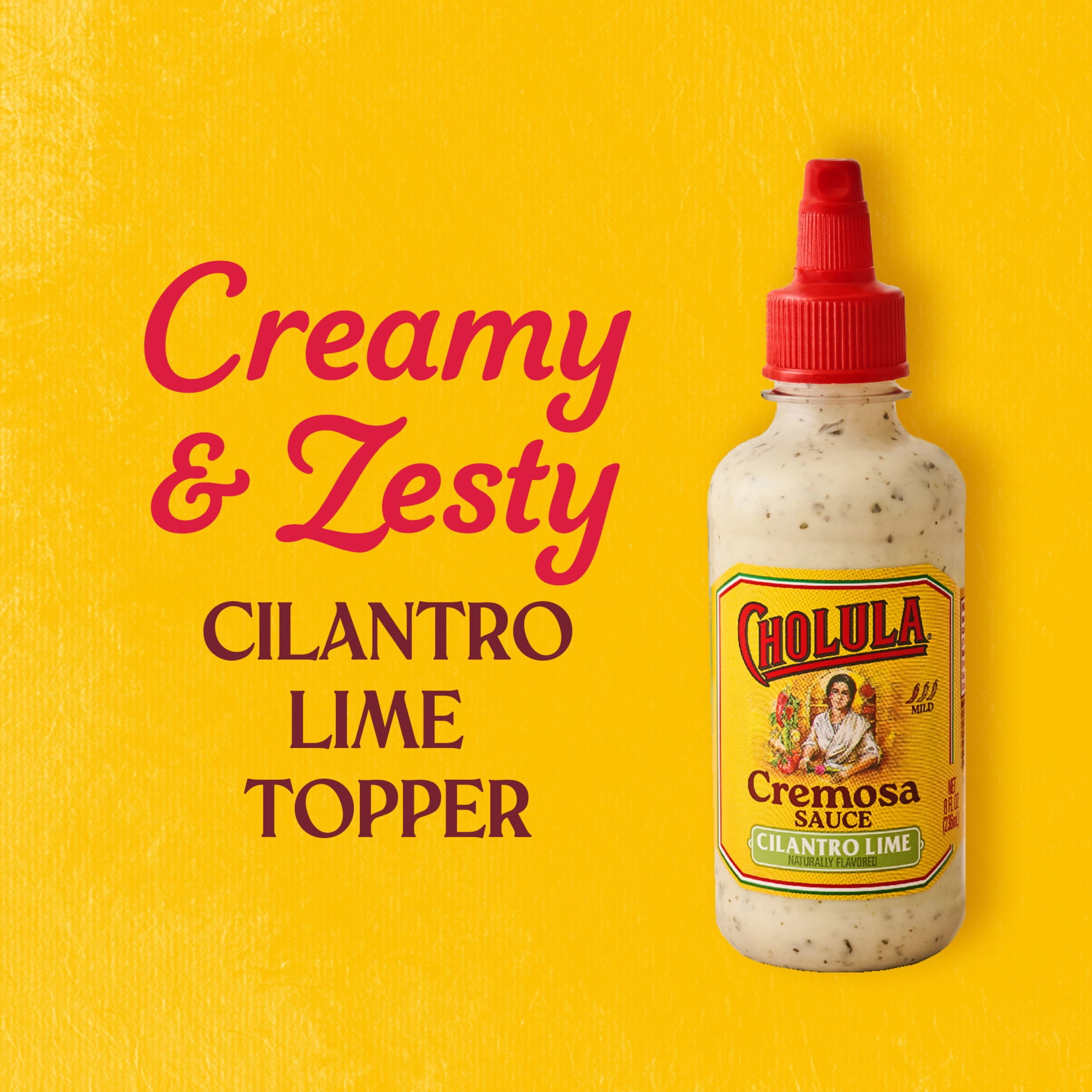 Cholula Cilantro Lime Cremosa Sauce, 8.0 fl oz Bottle