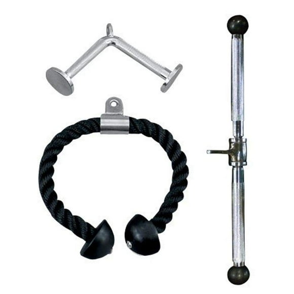 Paquete de accesorios de cable Champion Barbell con barra giratoria