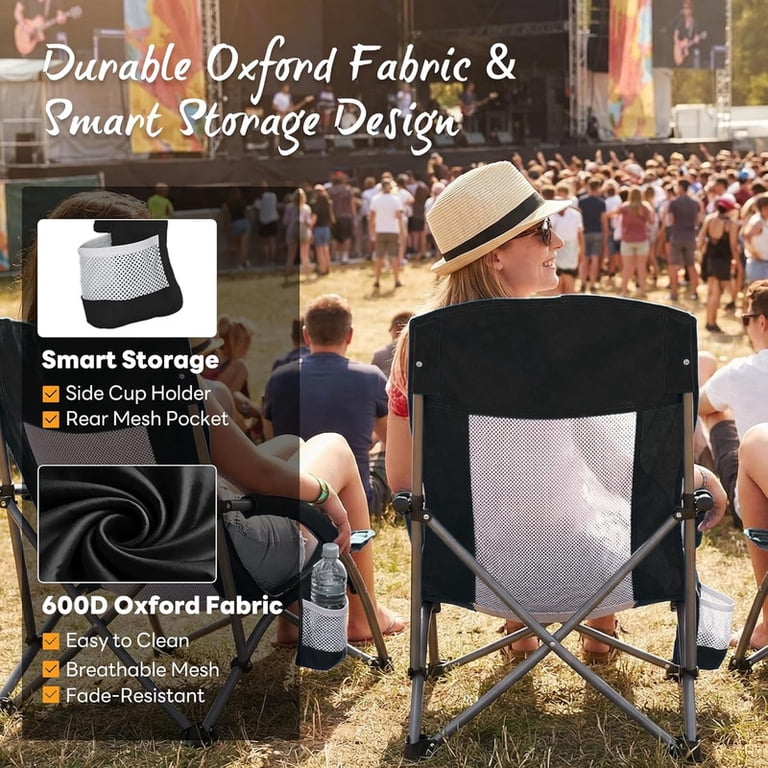Simenmax Low Beach Chair – Folding Camping Chair for Adults, Low