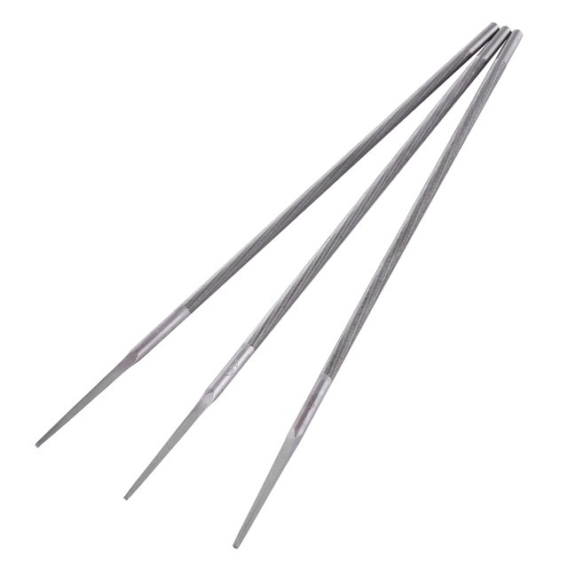 Limas de acero para motosierra, 3 piezas/juego, limas de acero para motosierra con cojinetes redondos, limas de acero para motosierra redondas, diseño aerodinámico