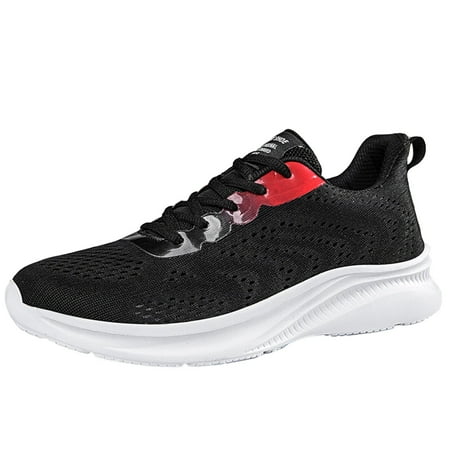 

nsendm Mens Air 1 Low Sneakers Mens Couple Shoes Lace Up Casual Shoes Lace Up Breathable Fashion Sneakers 7.5 Men Technicalsportshoe Black 10.5