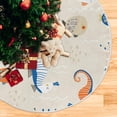 thumbnail image 5 of FMSHPON Undersea Creature Turtle Xmas Christmas Tree Skirt Stand Mat for Holiday Party Decoration Indoor Outdoor 48 inches, 5 of 6