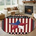 6ft Round Rug Independence Day Area Rugs for Living Room Bedroom ...