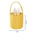 thumbnail image 6 of Dengjunhu 2Pcs Easter Bunny Bags, Rabbit Ear Easter Baskets, Cloth Gift Bags for Easter Egg Hunts, Candy and Carry Buckets at Easter Party, 6 of 8