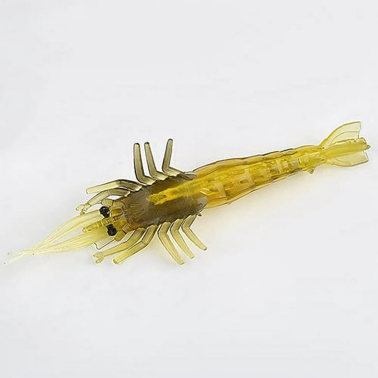 Visland 3Pcs Soft Shrimp Shape Fishing Lures, Shrimp Lure