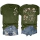 thumbnail image 2 of Tops de Manga Corta de las Mujeres, Cuello Redondo Impreso, Camiseta de Manga Corta para las Mujeres, 2 of 6
