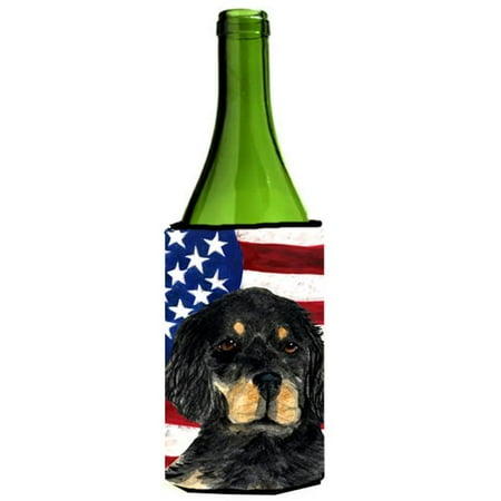 

Usa American Flag With Gordon Setter Wine bottle sleeve Hugger - 24 oz.
