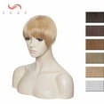thumbnail image 2 of SEGO Clip in Bangs Hair Extensions with Temples Thick Synthetic Hair Clip in Forhead Topper for Women with Short Blunt Cut Full Fringe Small Toupee Hairpiece for Hair Loss Thinning Hair, 2 of 6