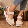 thumbnail image 4 of Mostsola Women's Wdege Espadrilles Closed Toe Elastic Ankle Strap Platform Slingback Sandals, 4 of 9