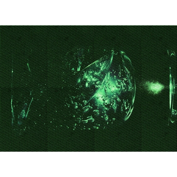 Ahgly Company Machine Washable Indoor Rectangle Transitional Deep Emerald Green Area Rugs, 2' x 3'