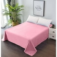 Premium Bed Flat Sheet Breathable and Soft Top Sheet Only Easy