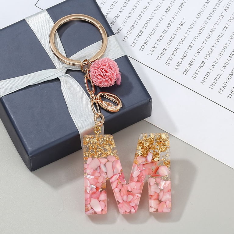 ABC's Letters Key Chain Alphabet Pendant Keyring N Z Initials Letter ...