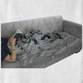 thumbnail image 5 of Anchor Soft Flannel Fleece Throw Blanket, Art Skull Rope Nautical the Adventure Begins Message Historic Marine Print, Cozy Plush for Indoor and Outdoor Use, 50" x 60", Beige Navy Blue, by Ambesonne, 5 of 5