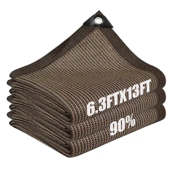 Ikerall 6.5x13 FT Sun Shade Cloth 90% UV Block, Heavy Duty Shade Net for Patio Garden Greenhouse Outdoor Shade Cover, Reinforced Edges & Triangle Grommets