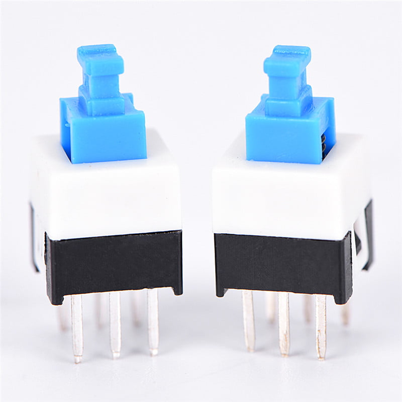 20pcs 7*7mm PCB 6 Pin Push Tactile Power Micro Switch Self Lock On/Off*v*