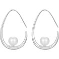 thumbnail image 5 of CFIOZYOS 14k Gold Plated Lightweight Pearl Earrings,Trendy Jewelry,Teardrop Hoop Earrings for Women,Pearl Drop Earrings,Elegant Jewelry for Gifts, 5 of 12