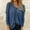 Blue, variant on kayannuo Womens Tops Long Sleeve Shirts Fall Fashion Women Sexy Long Sleeve V-Neck Pullover Solid Color Casual Blouse Tops Blue