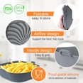 thumbnail image 4 of Xrgnb Small Air Fryer Silicone Liners, 3 Pack Reusable Square Non-Stick Mats for 1-2Qt Fryers, 4 of 6