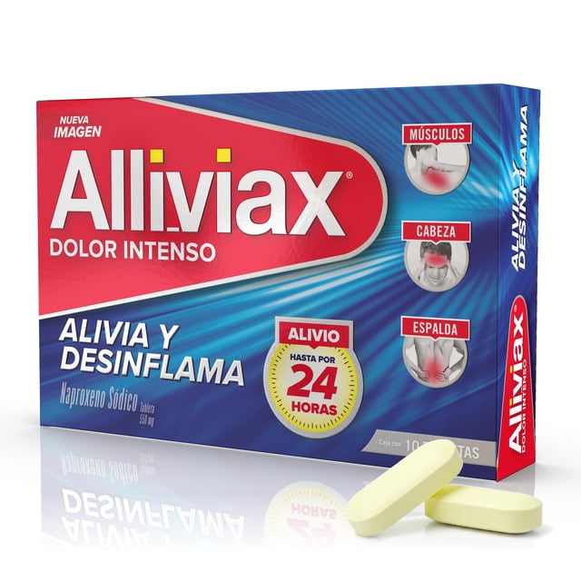 Analgésico Alliviax Narpoxeno 550 mg 10 tabletas