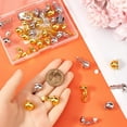 thumbnail image 3 of 1 box 40pcs 2 colors Brass Clip-on Earring Findings with Loops & 40pcs Plastic Clip on Earring Pads Platinum & Golden 20x13mm Hole: 3mm 20pcs/color, 3 of 9