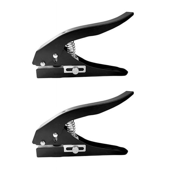 2pcs 12mm Circle Hole Punch Paper Hand-Held Round Single for ID Cards PVC Badge Photos