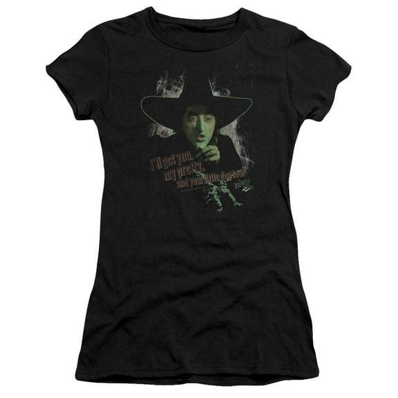 Wizard Of Oz And Your Little Dog Too Junior Women's T-Shirt Sheer Black
