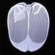 thumbnail image 3 of EeaseMX 2 cestas de ropa plegables, bolsa de lavandería, cesta de malla transpirable para el hogar (blancas), 3 of 8
