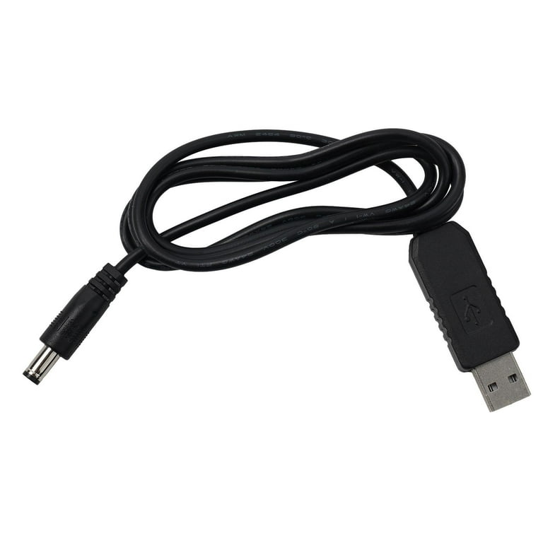 USB to 12V Voltage Step Up Converter Cable DC USB 5V to DC (5.5x2.1mm  Connector) 12V Transformer Power Supply Adapter Cable Charger Wire (5V-12V)