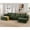 Green + Foam + 5 Seat, variant on U-Shaped Modular Sectional Sofa, 5-Seat Corduroy Compressed Couch, No Assembly Deep Seat Sofa with Flexible Configuration, Modern Minimalist Sleeper Sofa for Living Room, Apartment, Bedroom, Grey