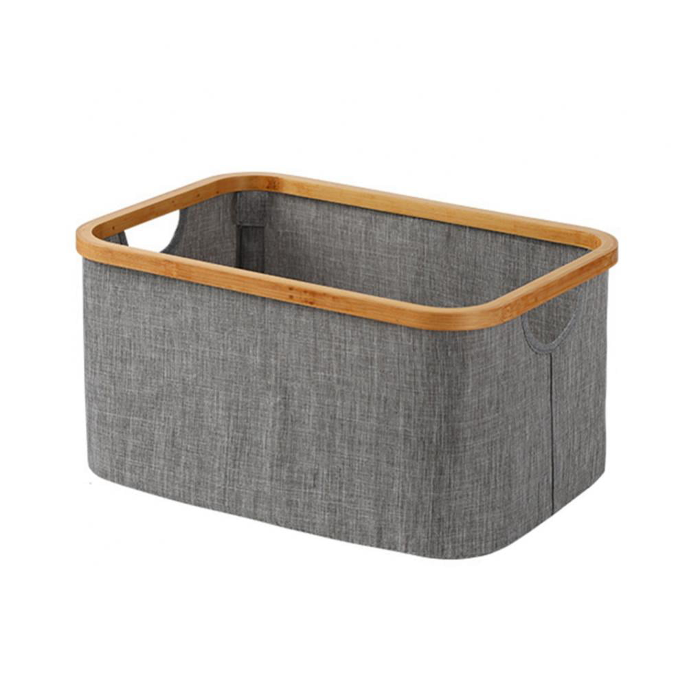Bamboo Storage Basket Sundries Storage Box Eco-Friendly Folding Container 