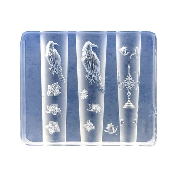 Zeiwohndc Multi Pattern Silicone Mold For Nail Art Decoration And Crafting Supplies