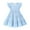 Blue, variant on Tiny Cutey Toddler Baby Girl Dress Summer Ruffle Sleeve Solid Beach Boho Dresses Sundress Clothes for 4-5T